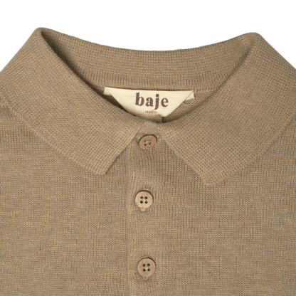 Cashmere polo Mackay ~ taupe