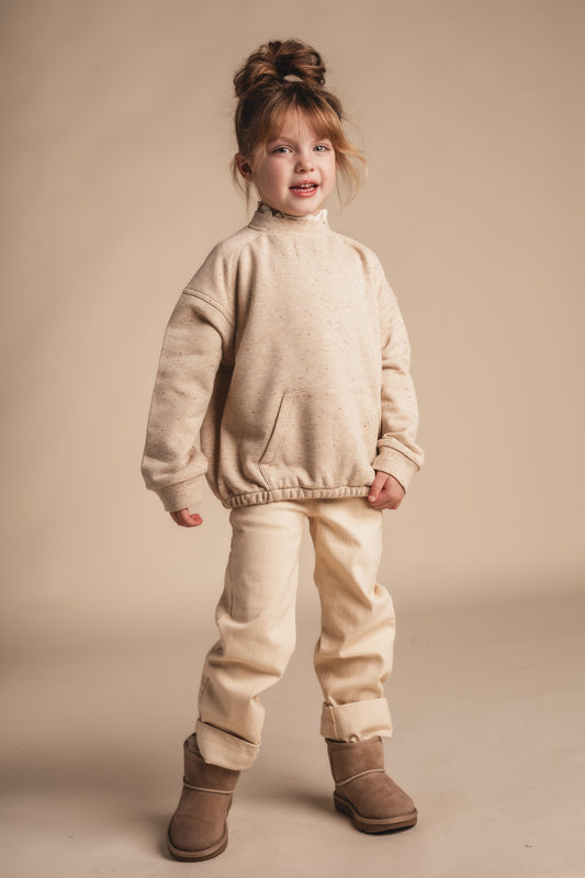 Baje Studio - pants with heart pockets Maey - taupe