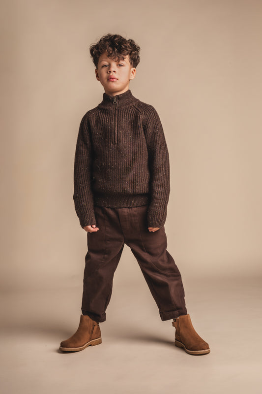 Baje Studio - pants Maeze - brown choco