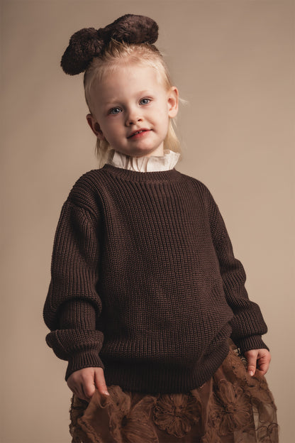 PREORDER - Baje Studio - sweater Mai - brown choco