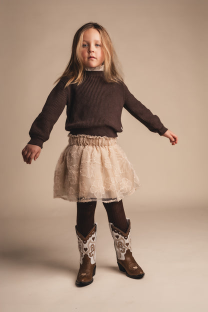 PREORDER - Baje Studio - sweater Mai - brown choco