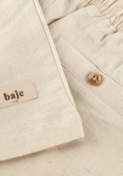 Baje Studio - linen shorts Manuel - beige