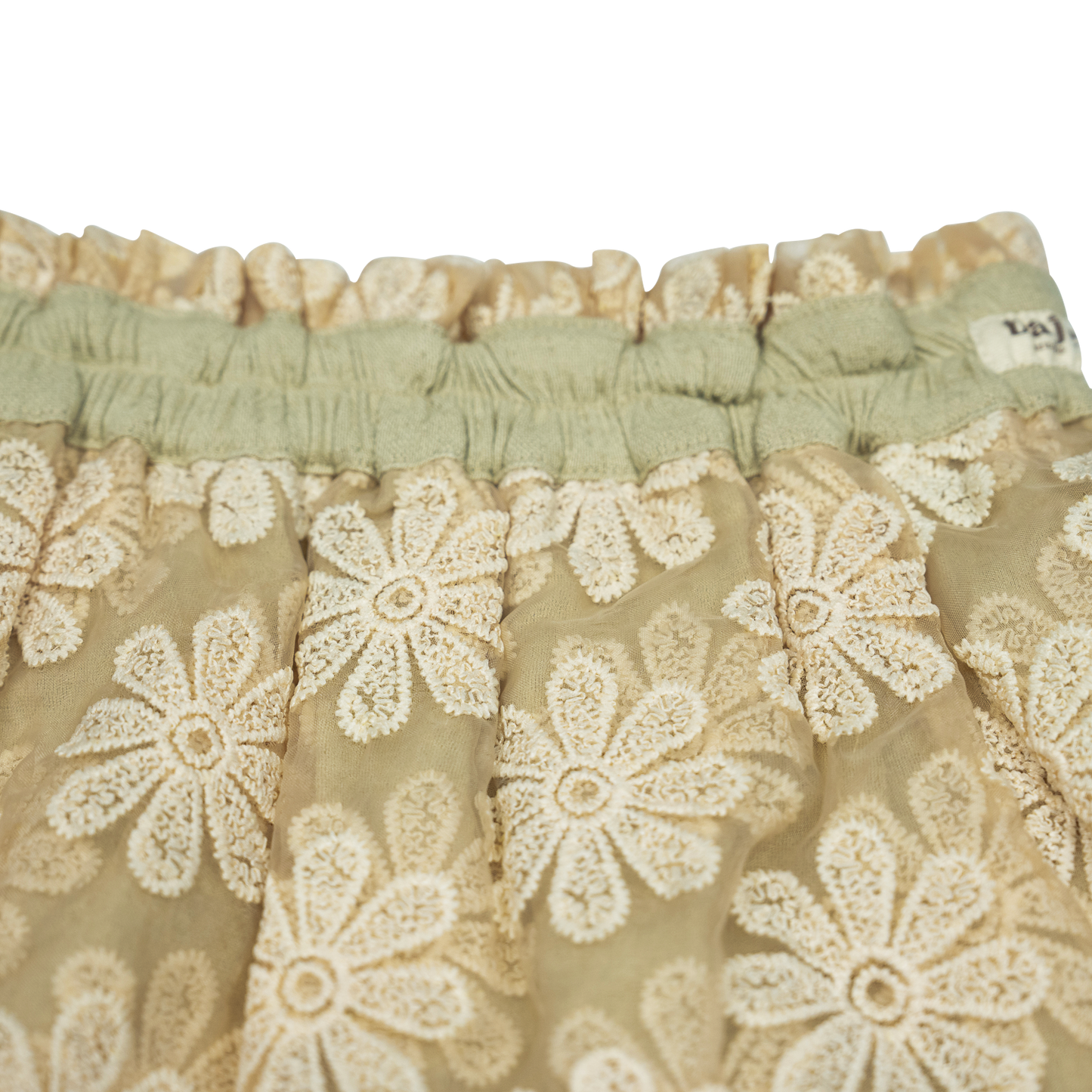 Tule skirt Mila 3D embroidery ~ peanut