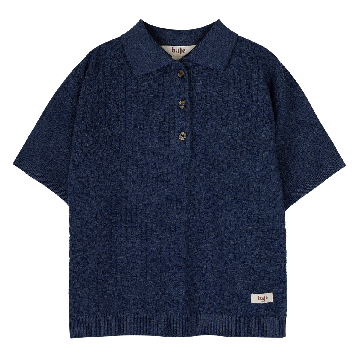 Baje Studio - knitted polo Milo - blue dark