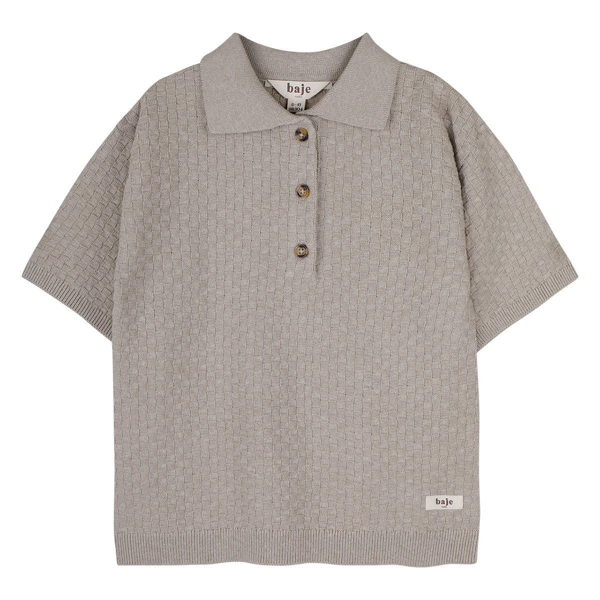 Baje Studio - knitted polo Milo - taupe gray