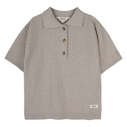 Baje Studio - knitted polo Milo - taupe gray