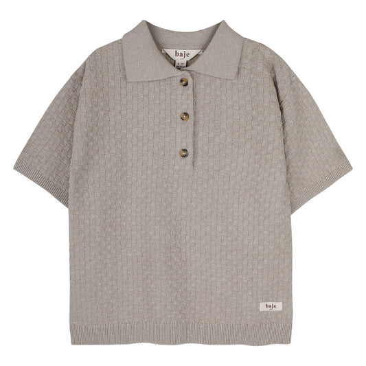 Baje Studio - knitted polo Milo - taupe gray