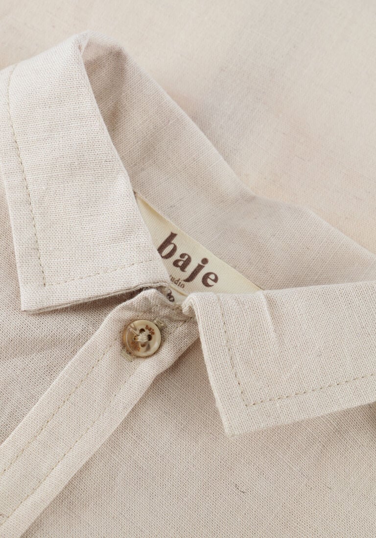 Baje Studio - linen blouse shortsleeve Moises - beige