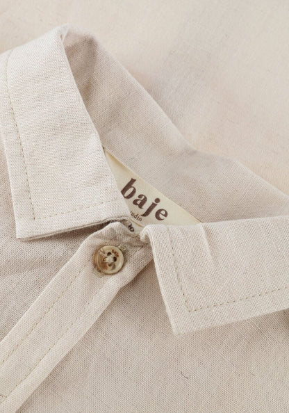 Baje Studio - linen blouse shortsleeve Moises - beige