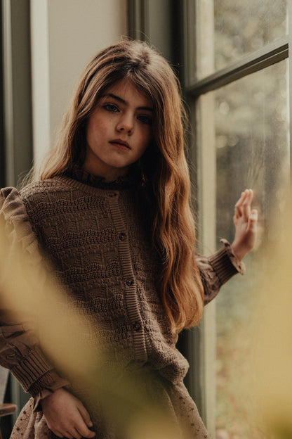 COMING SOON' Baje Studio - cardigan Morgins - brown cacao