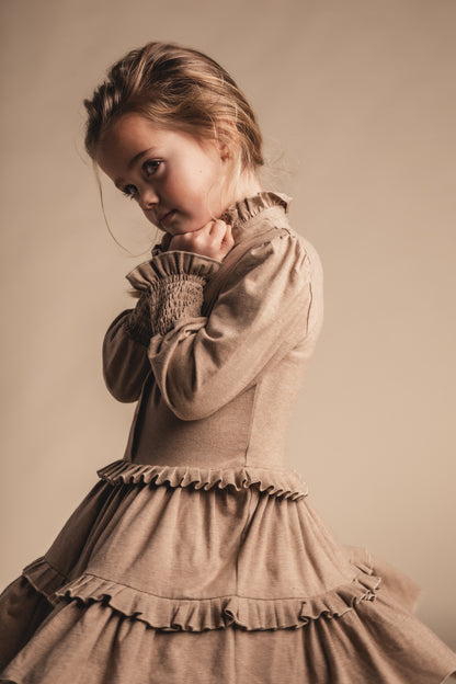 PRE ORDER - Baje Studio - dress Moule - taupe light