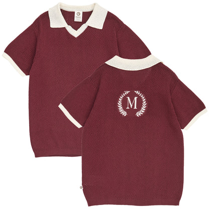 Müsli - clubhouse knit polo - russet red