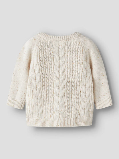 Lil'Atelier - cable knit cardigan Galto - turtledove
