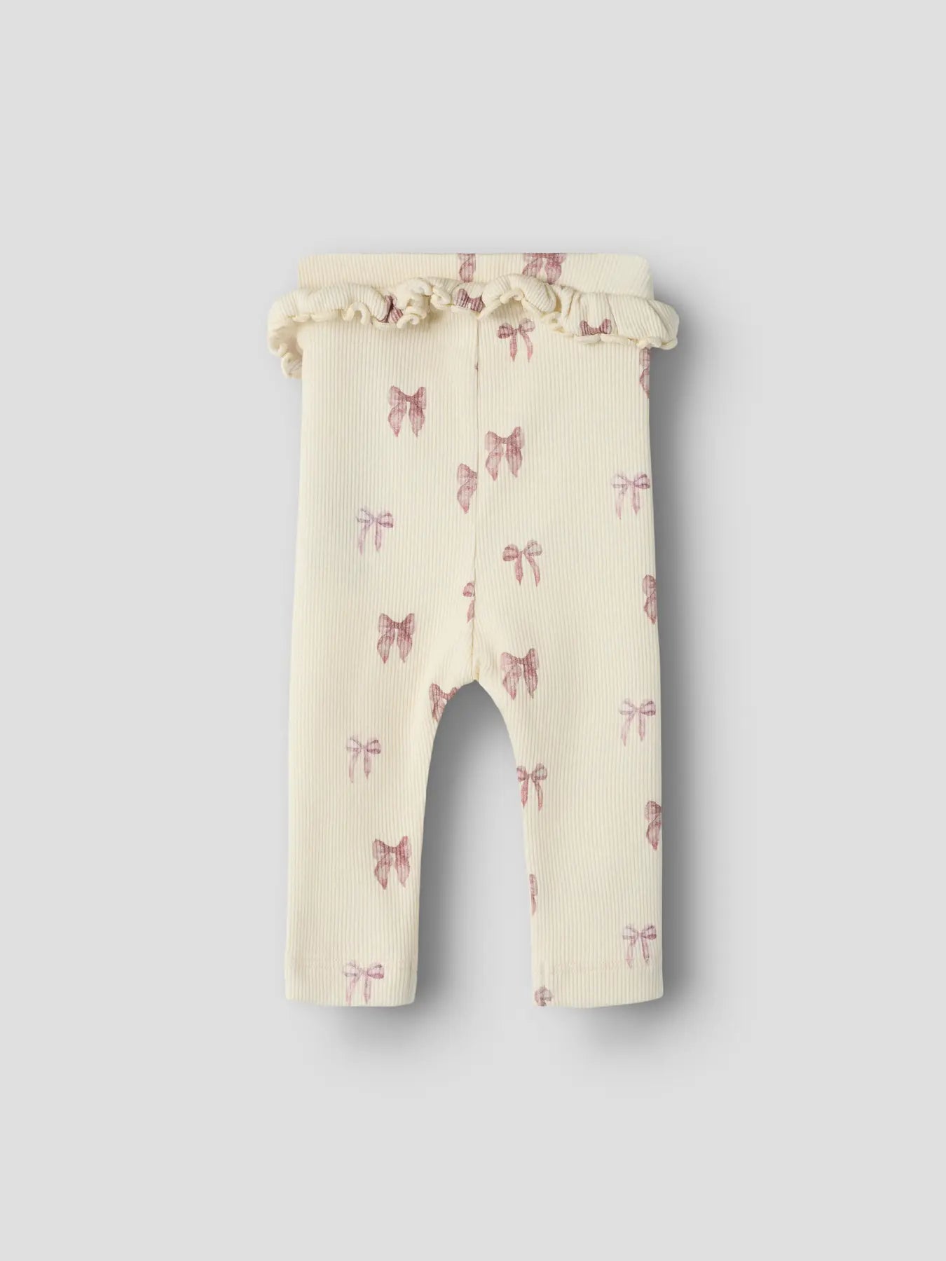 Lil'Atelier - slim fit legging bow - turtledove/pink