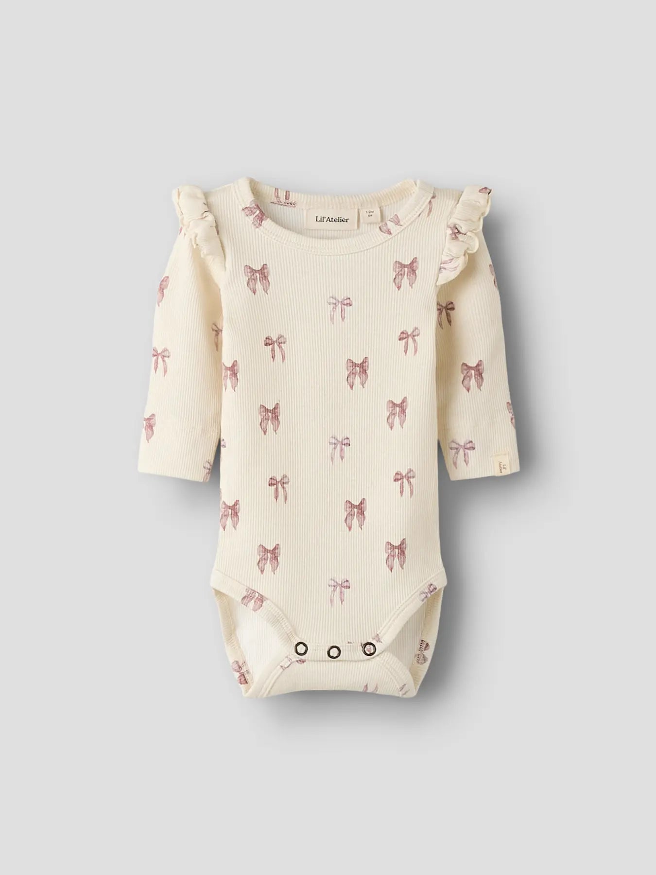 Lil'Atelier - slim fit body bow - turtledove/pink