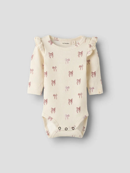 Lil'Atelier - slim fit body bow - turtledove/pink