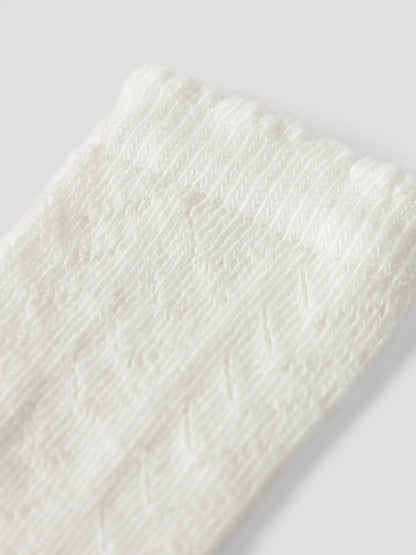 Lil'Atelier - pointelle kniekousen baby - coconut milk