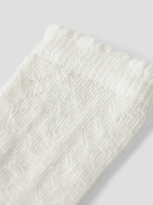 Lil'Atelier - pointelle kniekousen baby - coconut milk