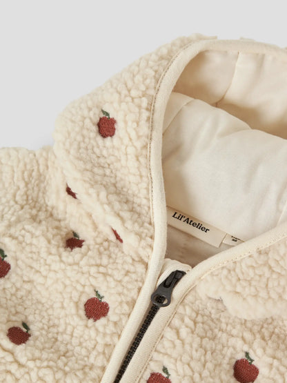 Lil'Atelier - sherpa jacket Sia baby - turtledove apples