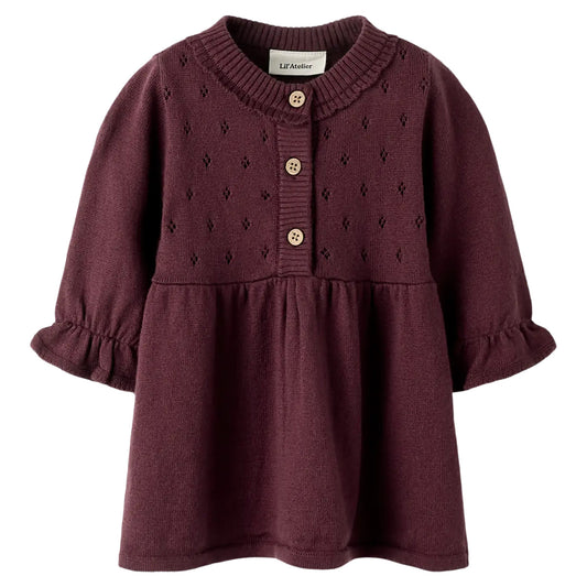 Lil'Atelier - knit dress baby - Catawba Grape