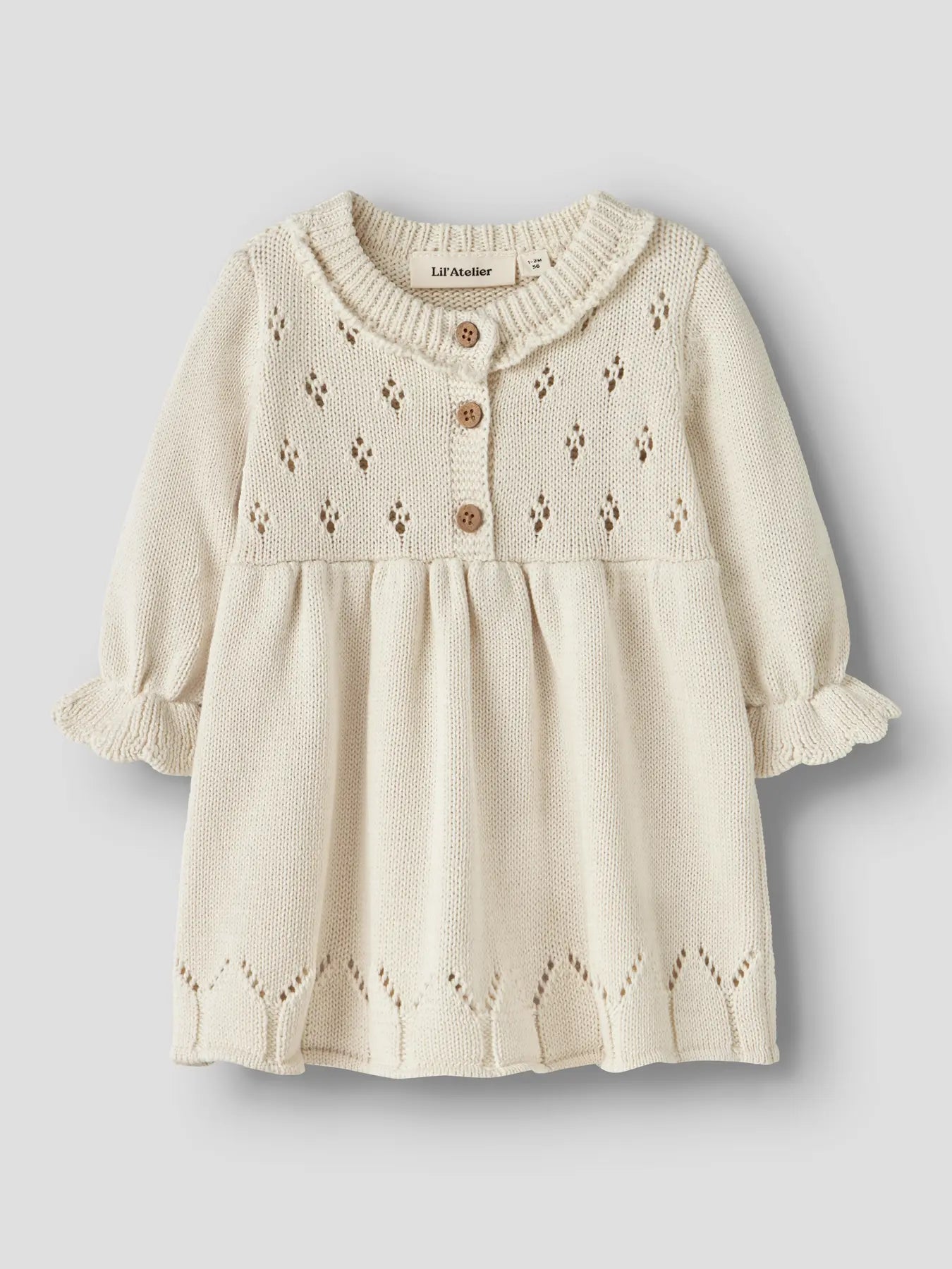Lil'Atelier - knit dress Lia baby - turtledove offwhite