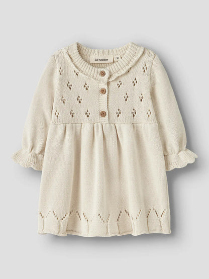 Lil'Atelier - knit dress Lia baby - turtledove offwhite