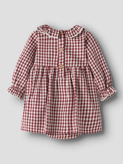 Lil'Atelier - gingham body dress Roanne - biking red