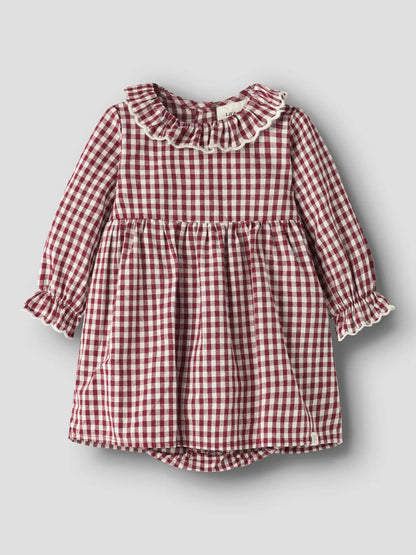 Lil'Atelier - gingham body dress Roanne - biking red
