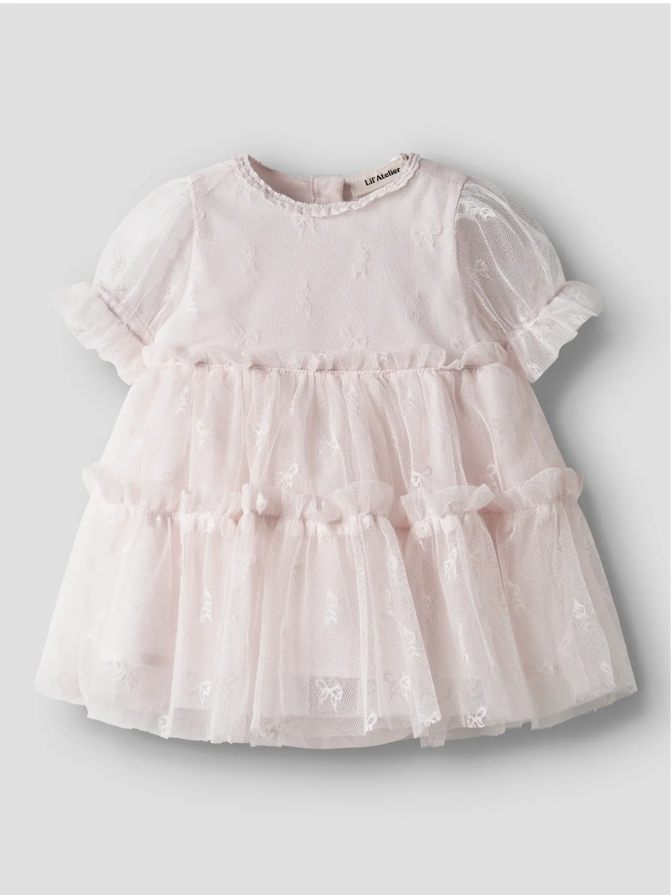 Lil'Atelier - tule bow body dress baby - almost mauve