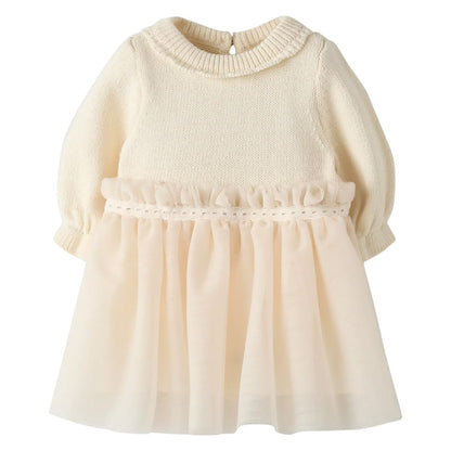 Lil'Atelier - knit body dress baby - pistachio shell