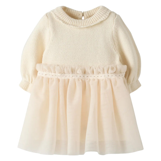 Lil'Atelier - knit body dress baby - pistachio shell