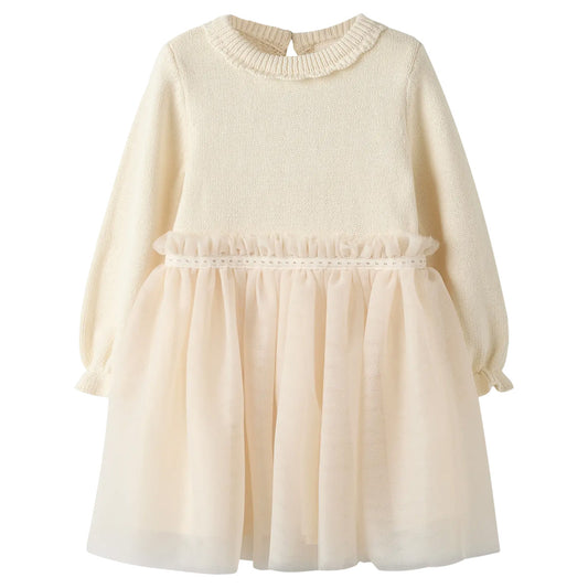 Lil'Atelier - knit tule dress - pistachio shell