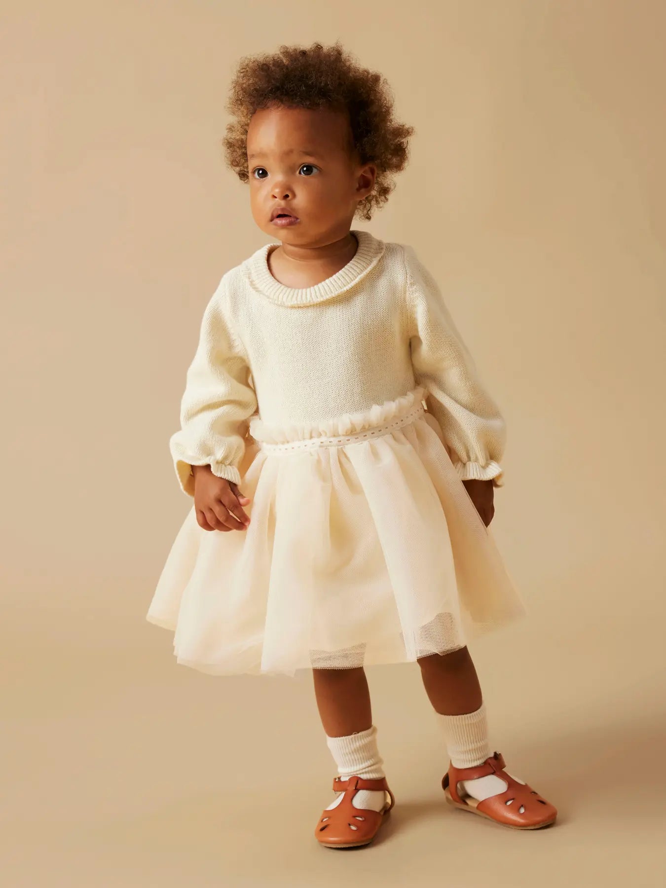 Lil'Atelier - knit body dress baby - pistachio shell