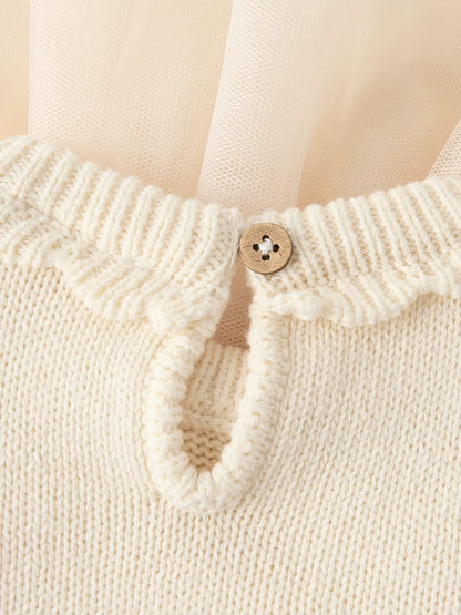 Lil'Atelier - knit body dress baby - pistachio shell