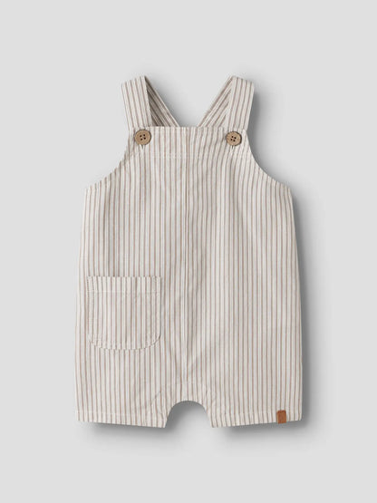 Lil'Atelier - shortall stripe - coca mocha