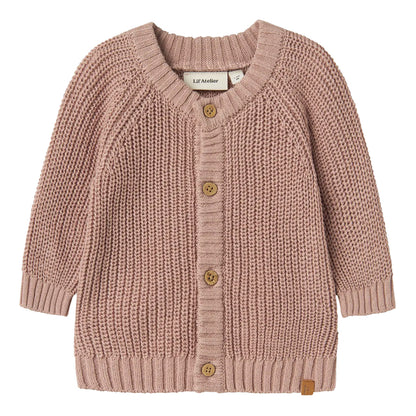 Lil'Atelier - knitted cardigan - misty rose