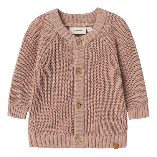 Lil'Atelier - knitted cardigan - misty rose