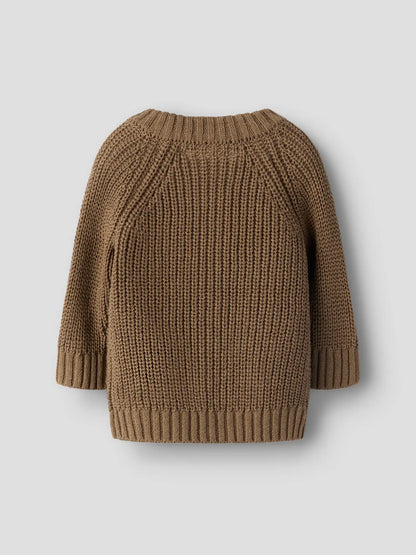Lil'Atelier - knitted cardigan - shitake brown