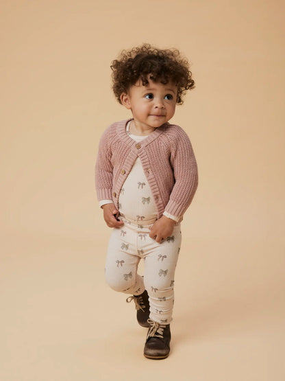 Lil'Atelier - knitted cardigan - misty rose