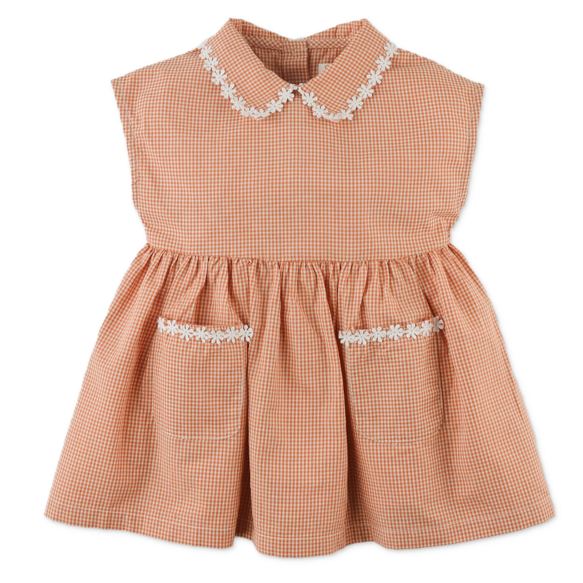 Gingham dress Nery - brown