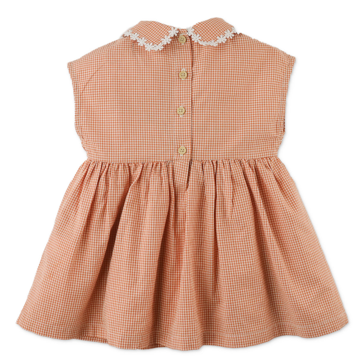 Gingham dress Nery - brown