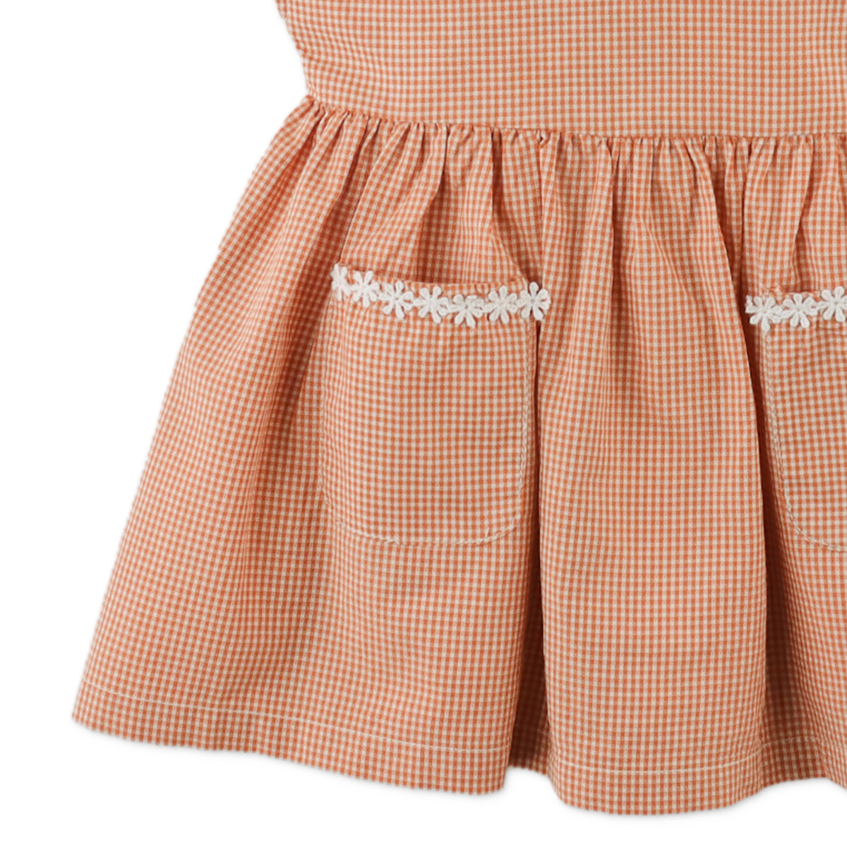 Gingham dress Nery - brown