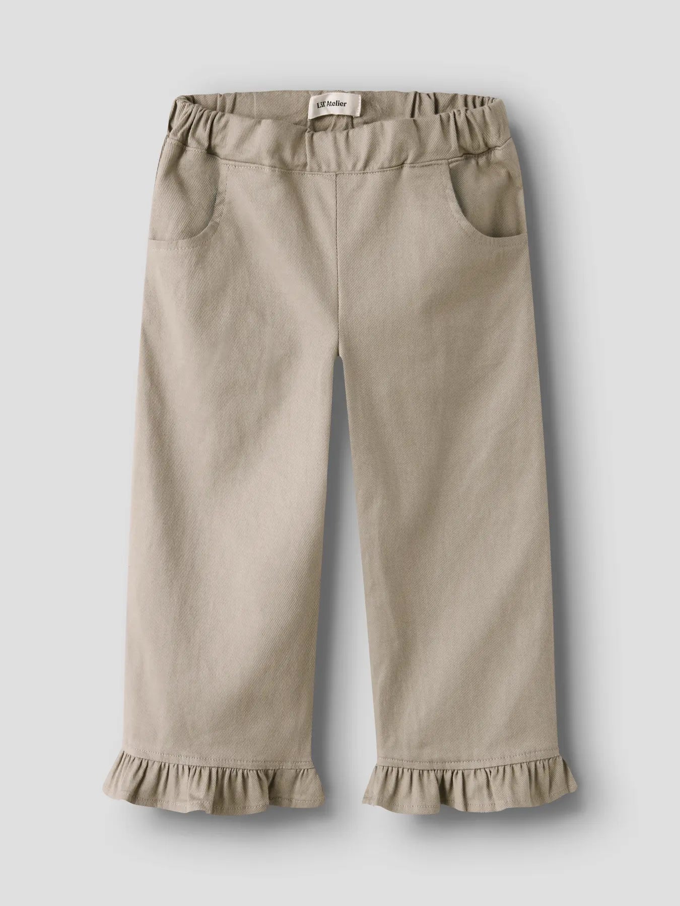 Lil'Atelier - wide leg twill pants girl - oxford tan