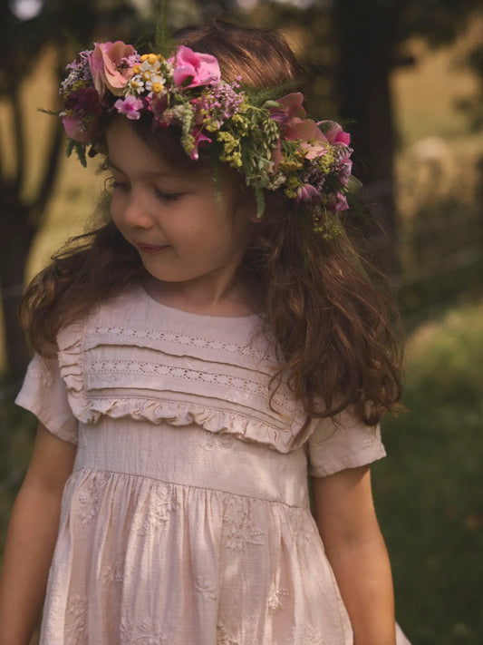 Lil'Atelier - woven dress - pumice stone beige