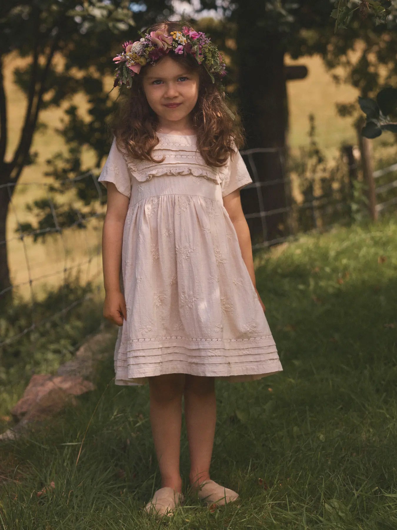 Lil'Atelier - woven dress - pumice stone beige