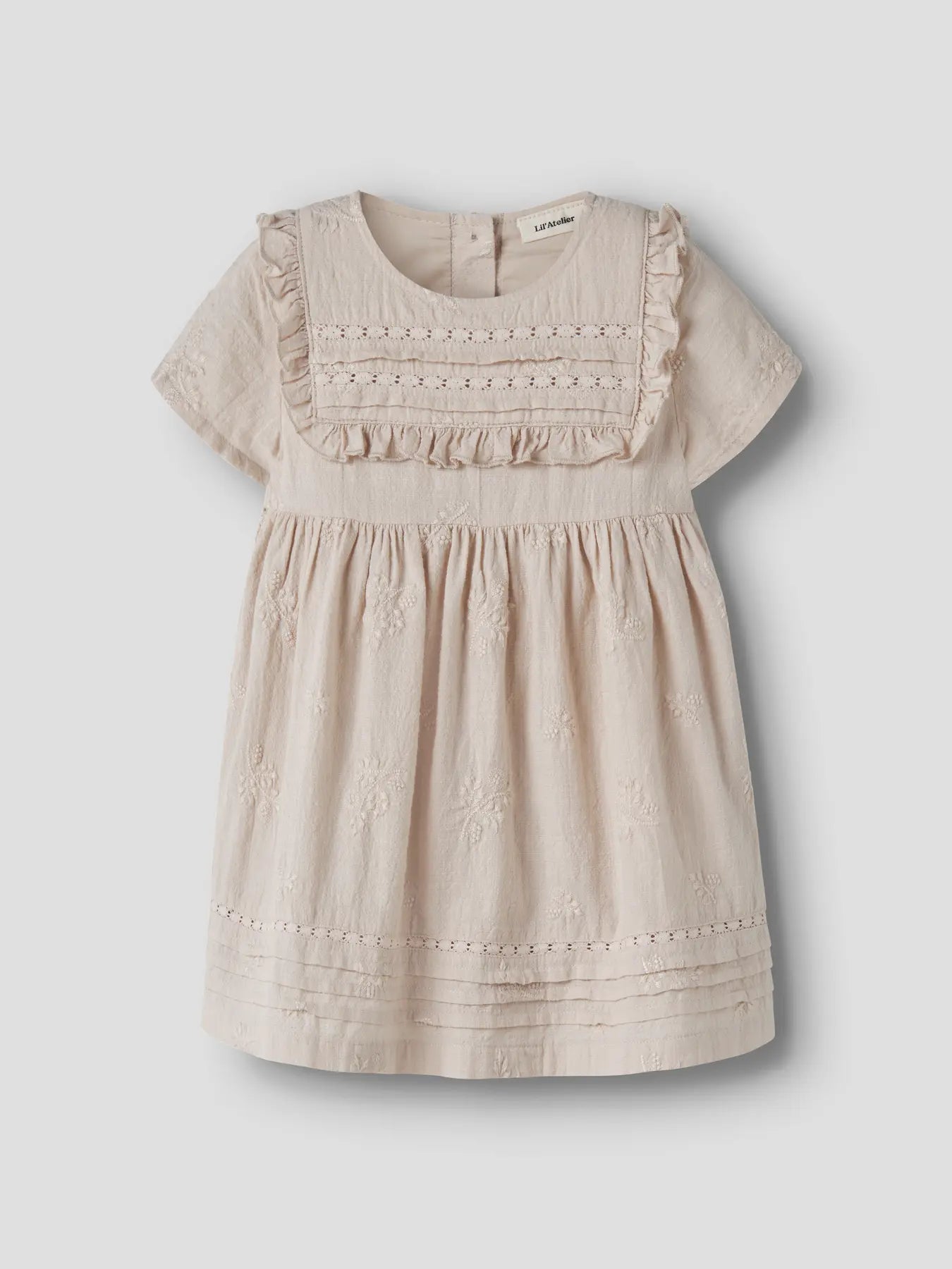 Lil'Atelier - woven dress - pumice stone beige