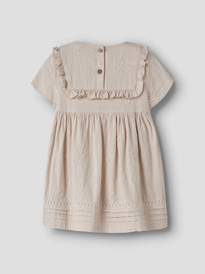 Lil'Atelier - woven dress - pumice stone beige