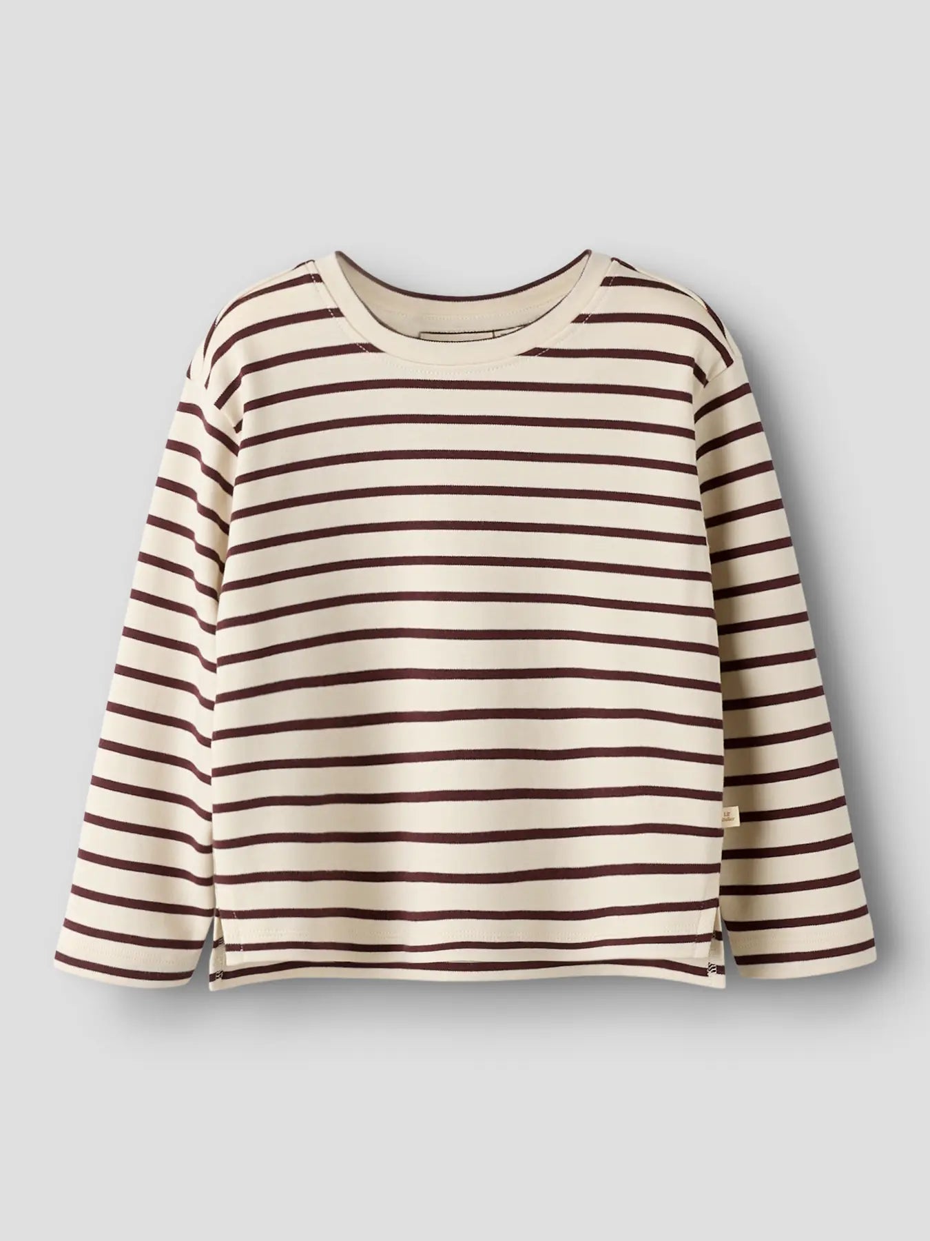Lil'Atelier - loose top stripe - turtledove/catawba grape