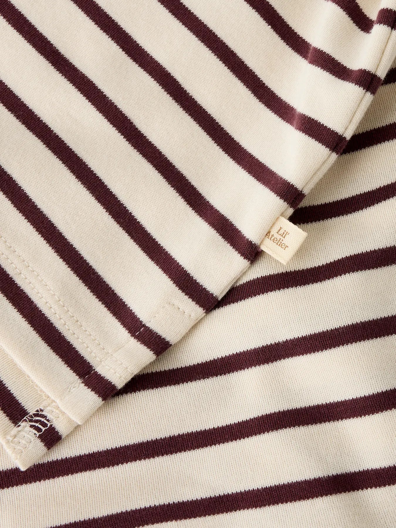 Lil'Atelier - loose top stripe - turtledove/catawba grape