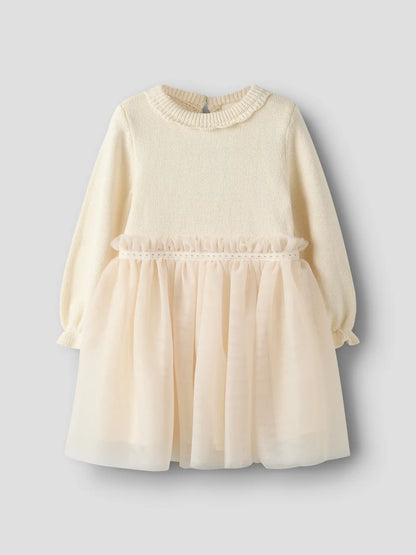 Lil'Atelier - knit tule dress - pistachio shell